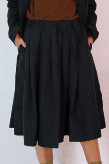 pleated skirt stw slate