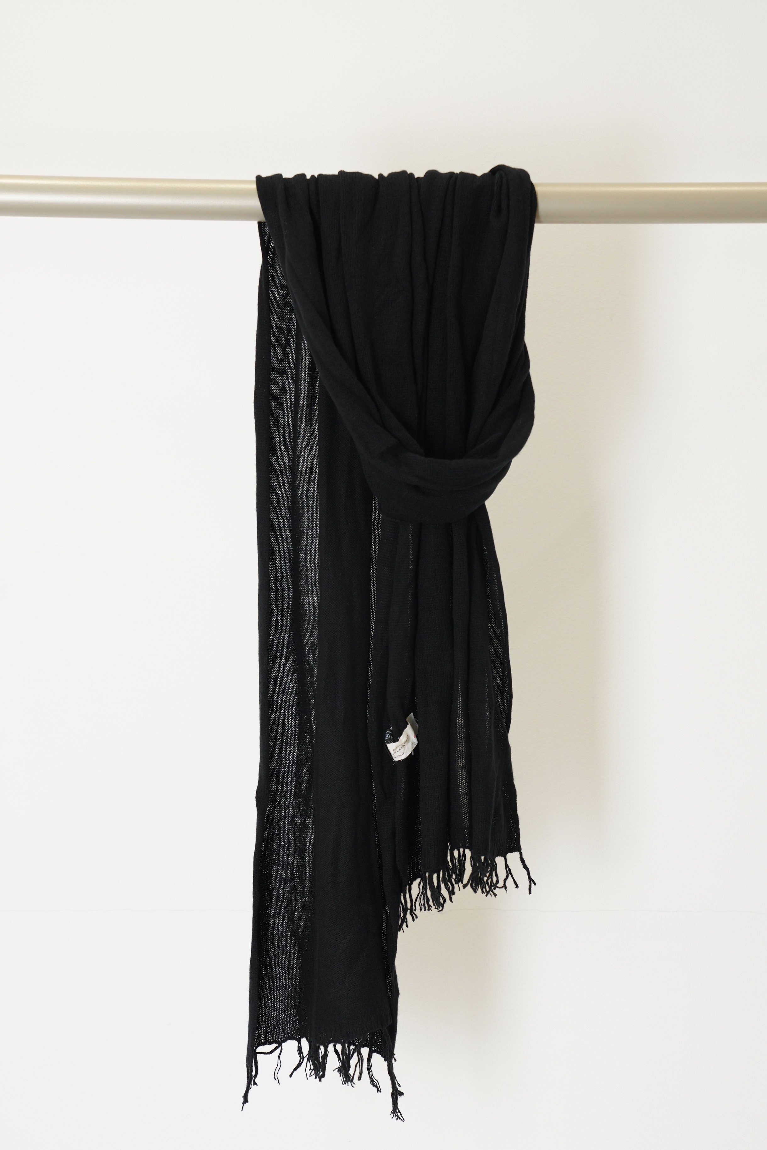 scarf sciarpa frange ws cashmere black