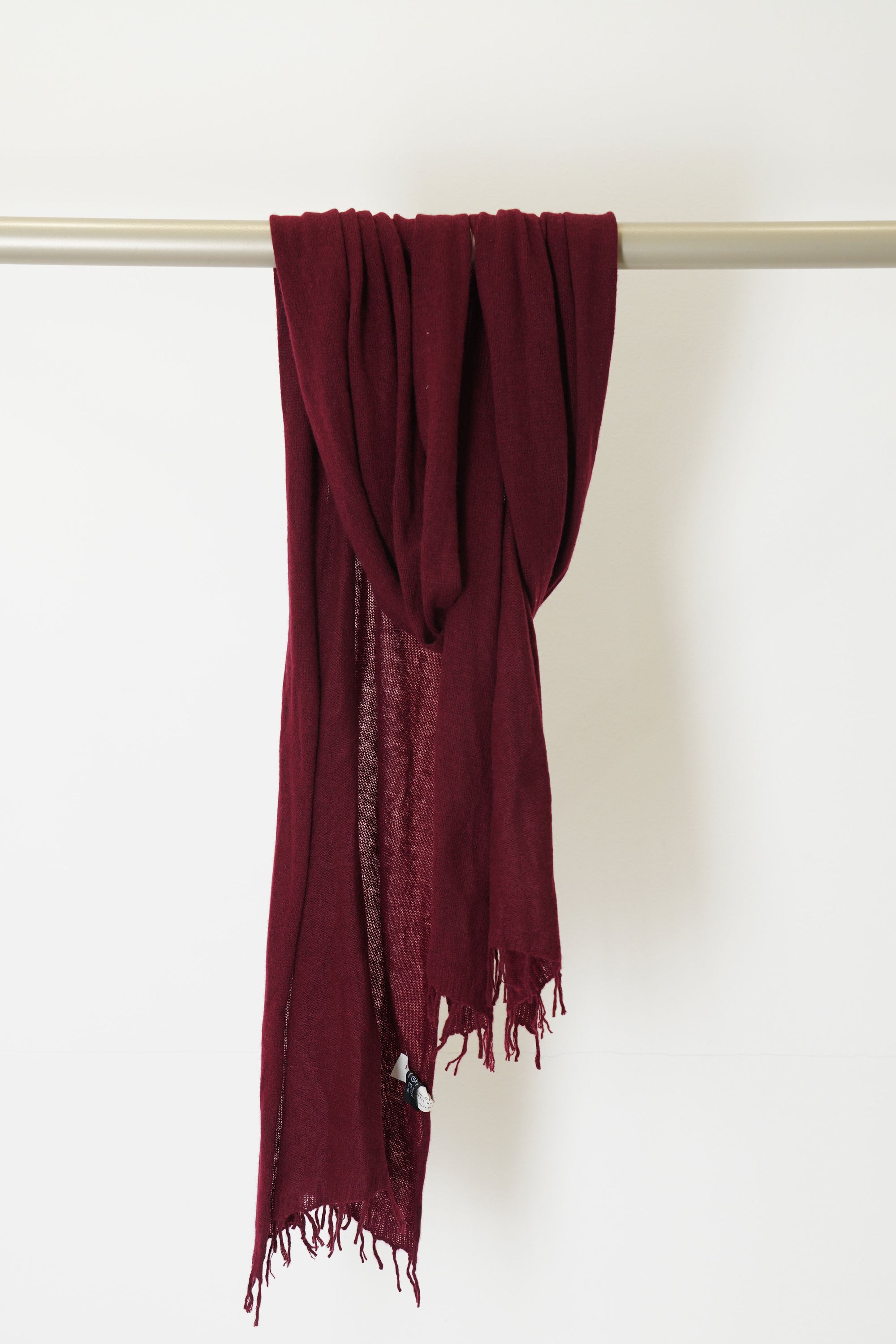 scarf sciarpa frange ws cashmere wine