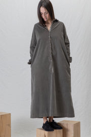 shirt dress v velvet taupe