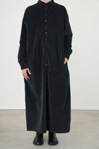 shirt dress v velvet black