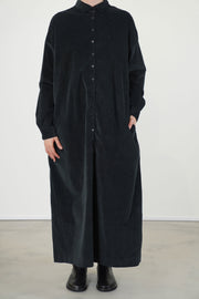 shirt dress v velvet black