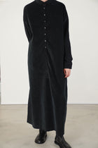 shirt dress v velvet black