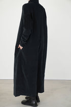 shirt dress v velvet black