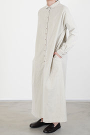 shirt dress v velvet oatmeal