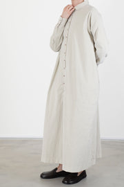 shirt dress v velvet oatmeal