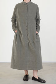 shirt dress v velvet taupe