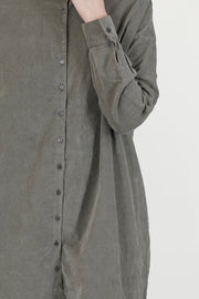 shirt dress v velvet taupe