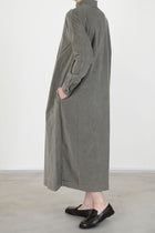 shirt dress v velvet taupe