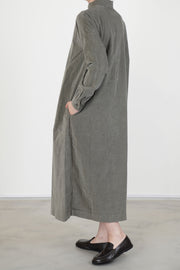 shirt dress v velvet taupe