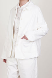 short loose blazer velvet milk