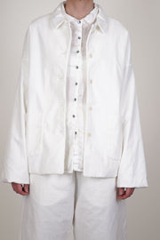 short loose blazer velvet milk