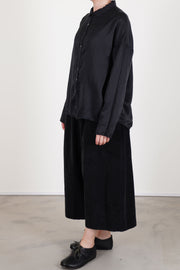 wide trousers velvet black