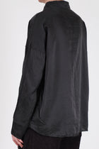 short collar shirt sc silk cotton chocolate