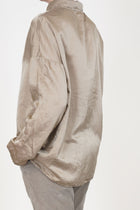 short collar shirt sc silk cotton marron glace
