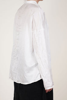 short collar shirt sc silk cotton milk
