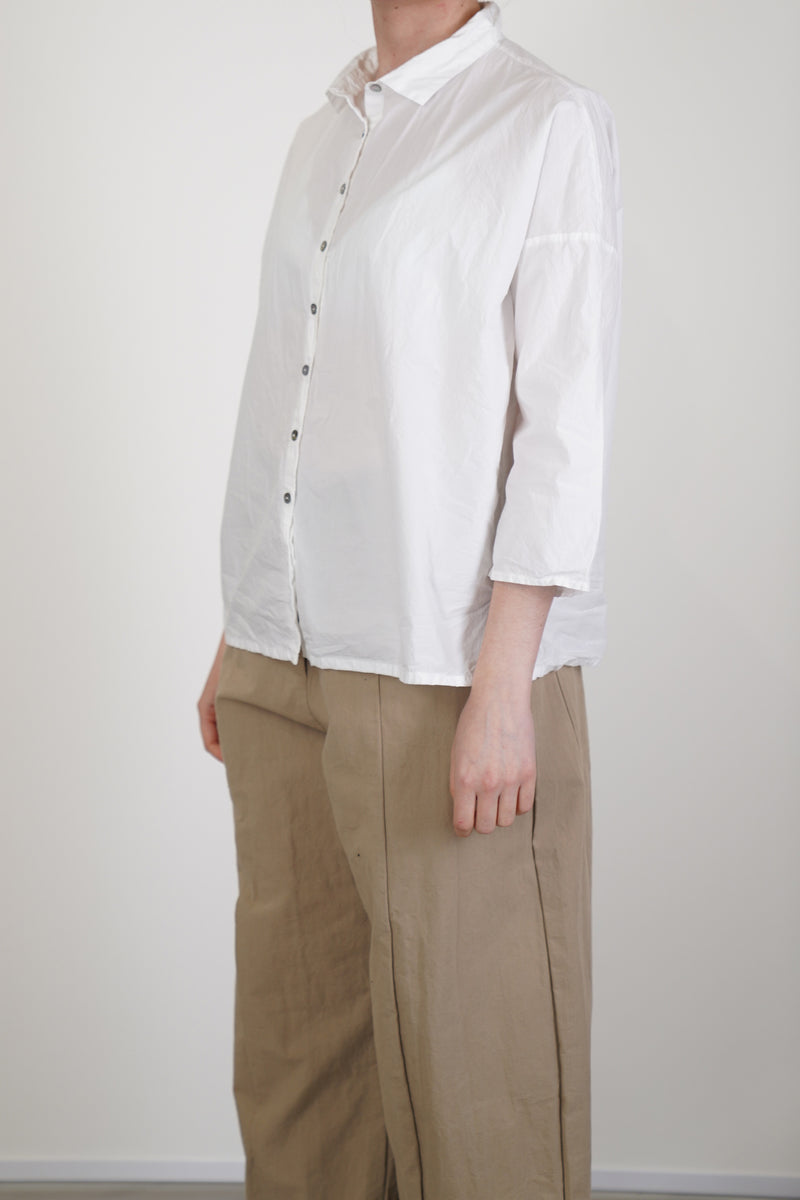 short collar shirt tc white