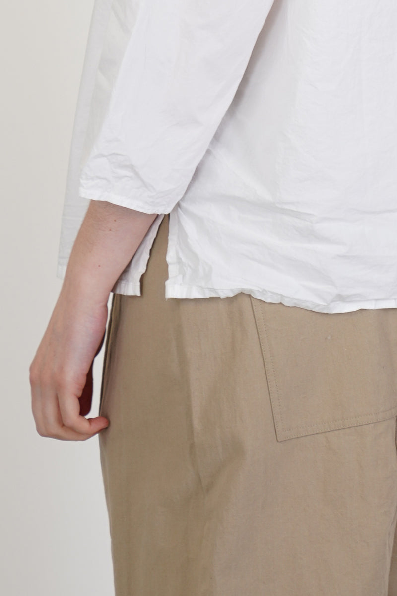 short collar shirt tc white