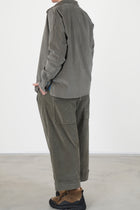 short collar shirt v taupe