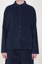 short collar shirt velvet ink