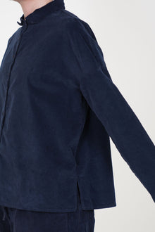 short collar shirt velvet ink