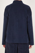 short collar shirt velvet ink