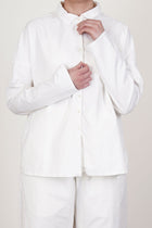 short collar shirt velvet milk