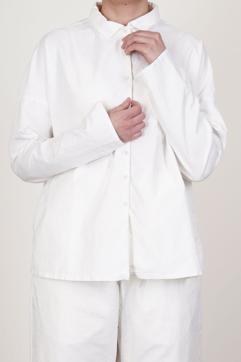 short collar shirt velvet milk