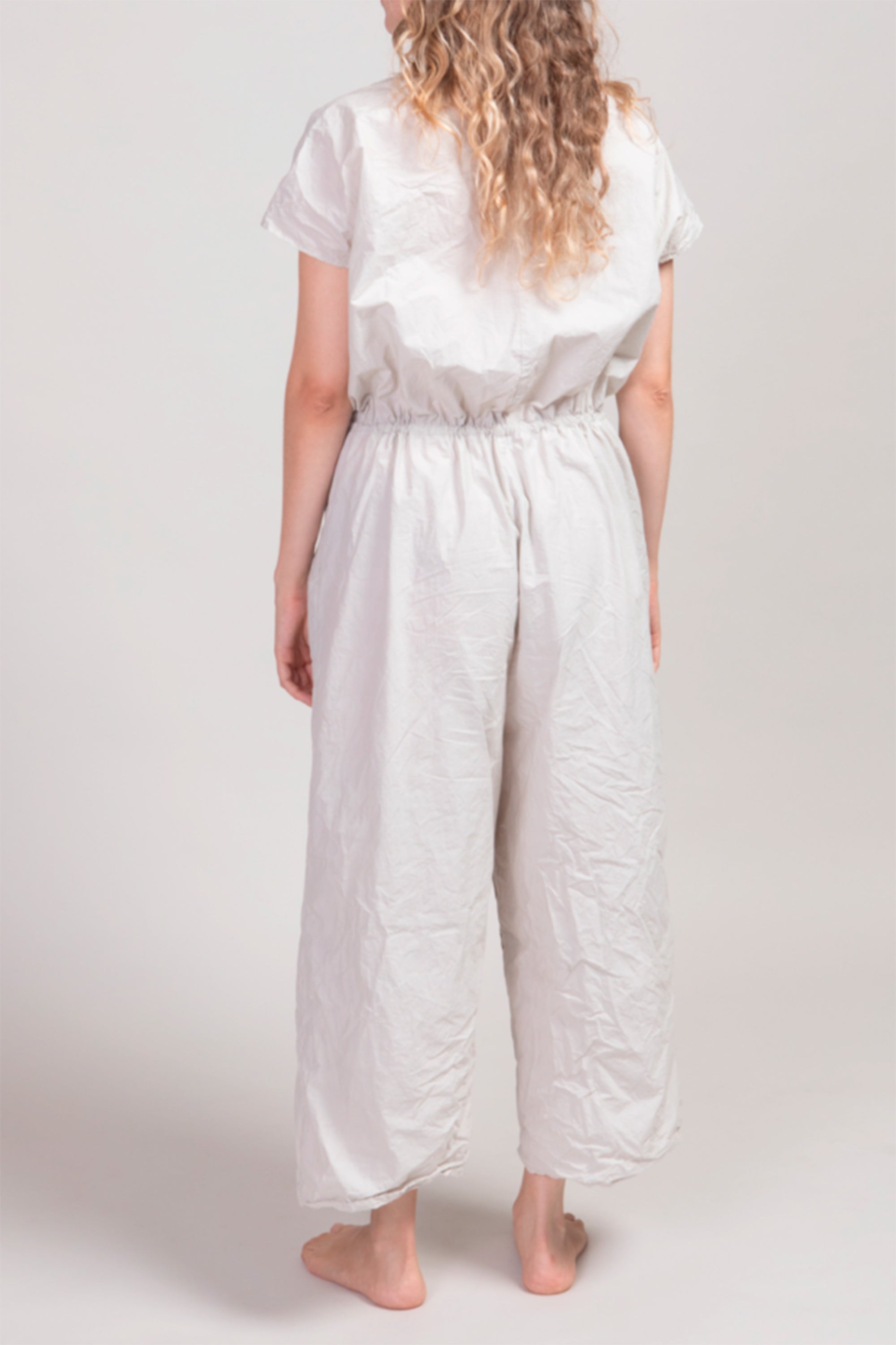 sleeveless collar jumpsuit tc pebble