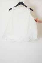 sleeveless top tc white