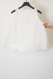 sleeveless top tc white