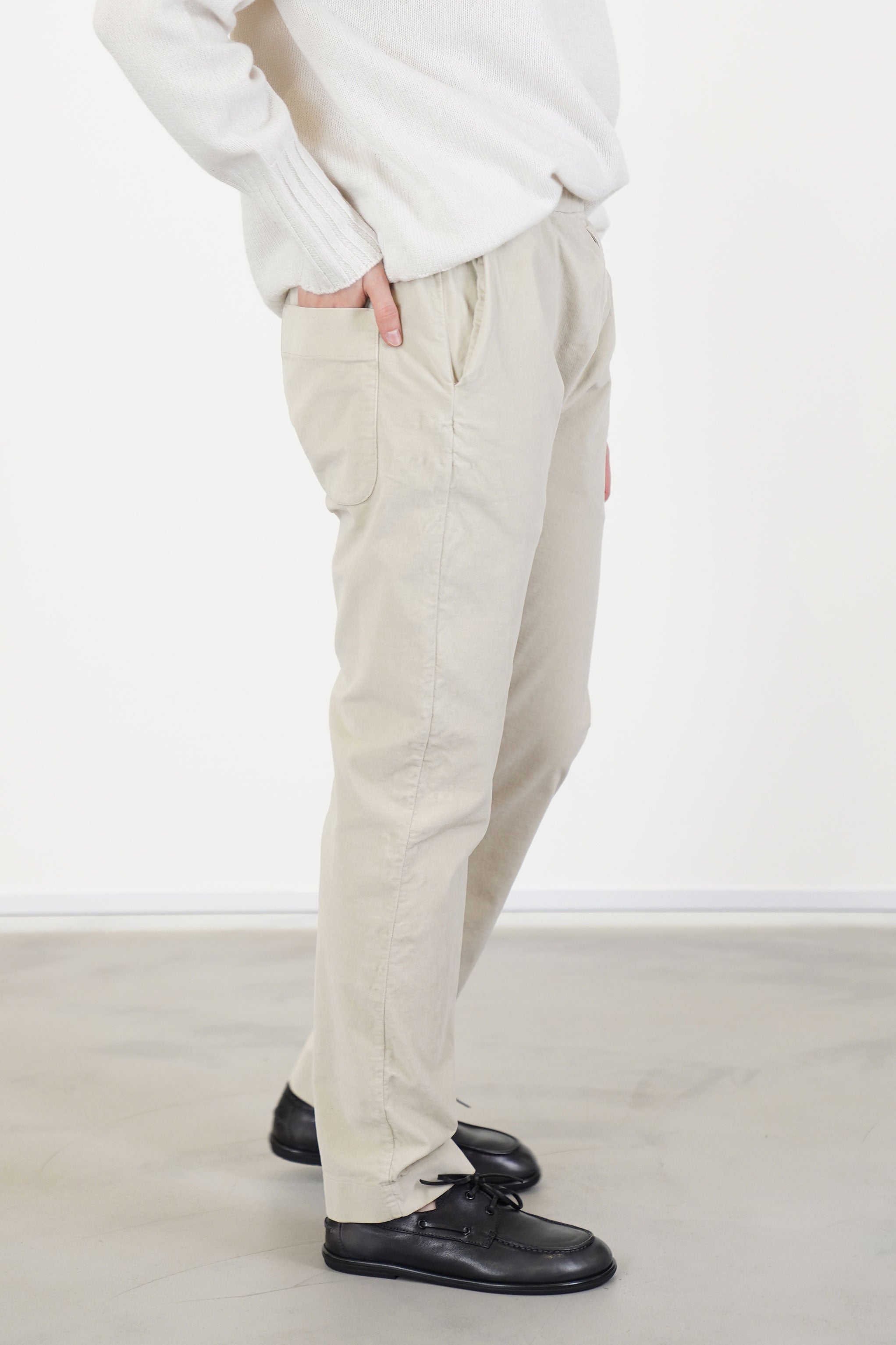 slim trousers v oatmeal