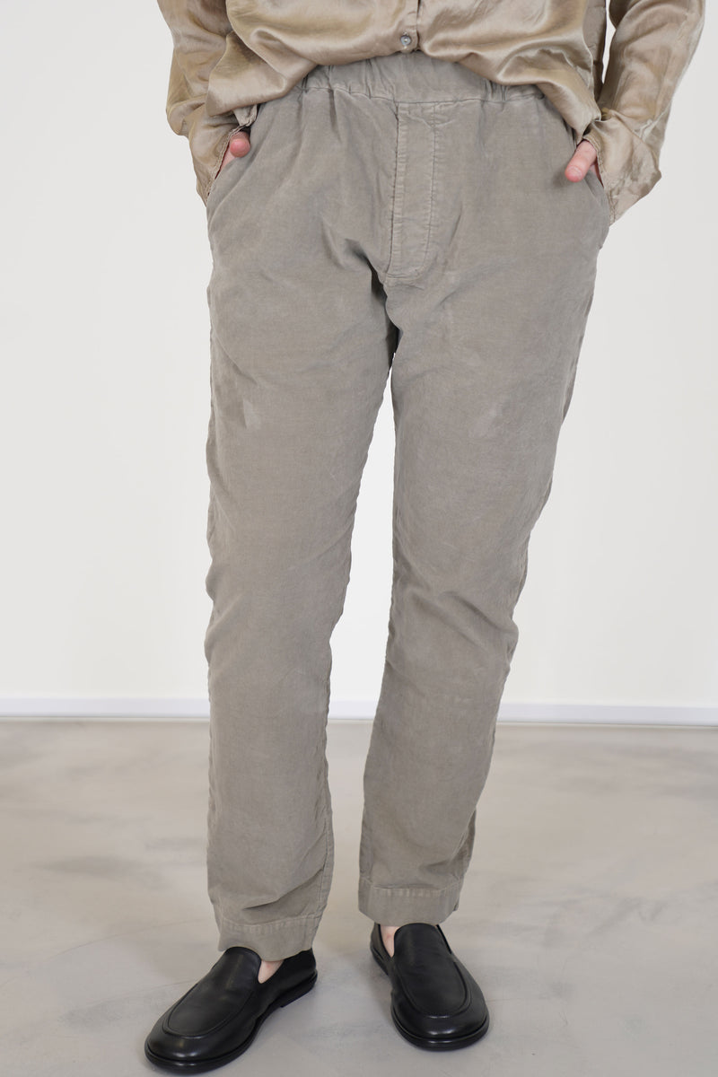slim trousers velvet marron glace