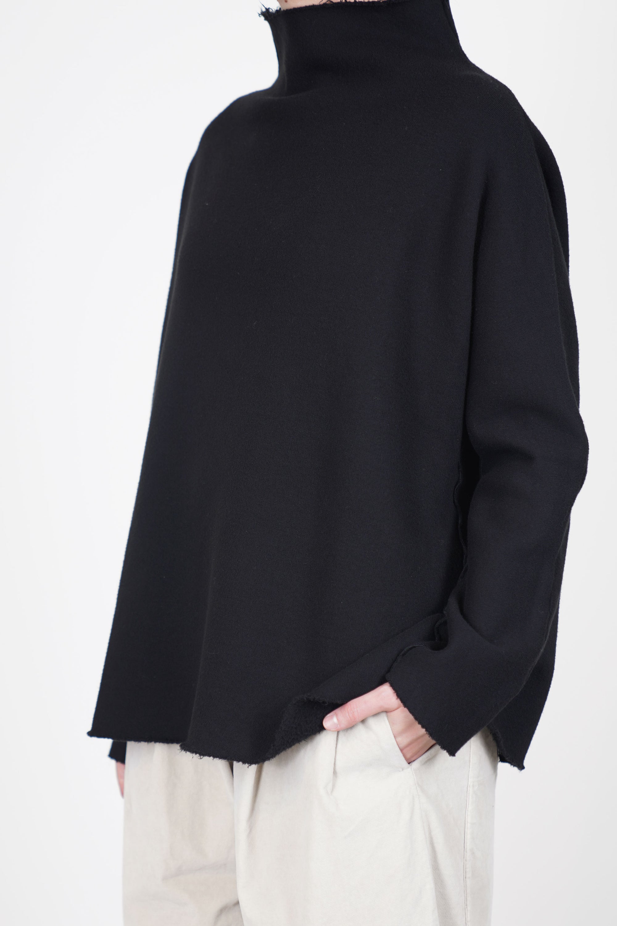 soft high neck f black