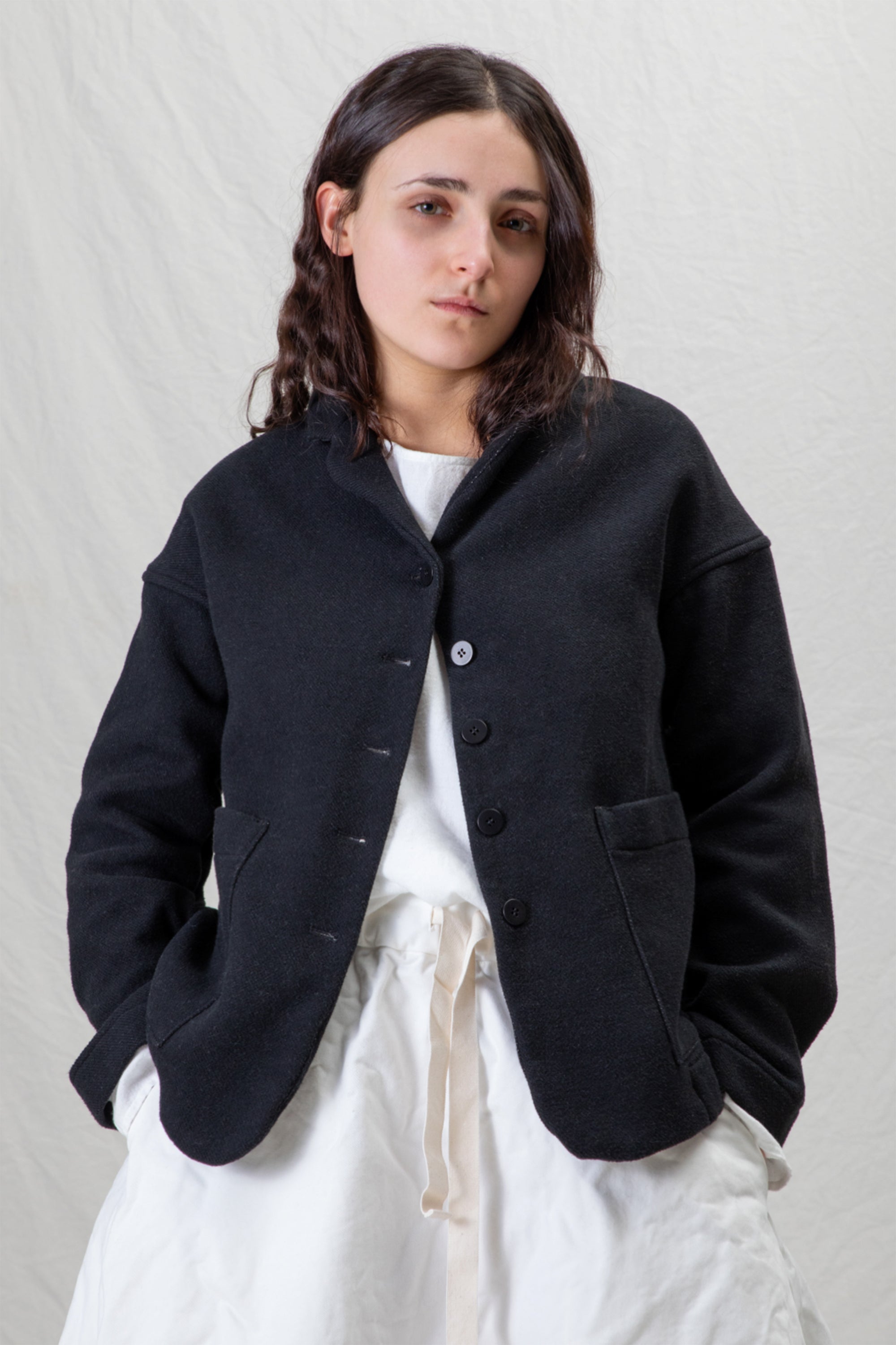 soft loose blazer c black