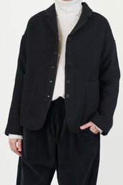 soft loose blazer c black
