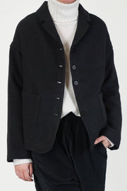 soft loose blazer c black