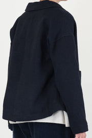 soft loose blazer c navy