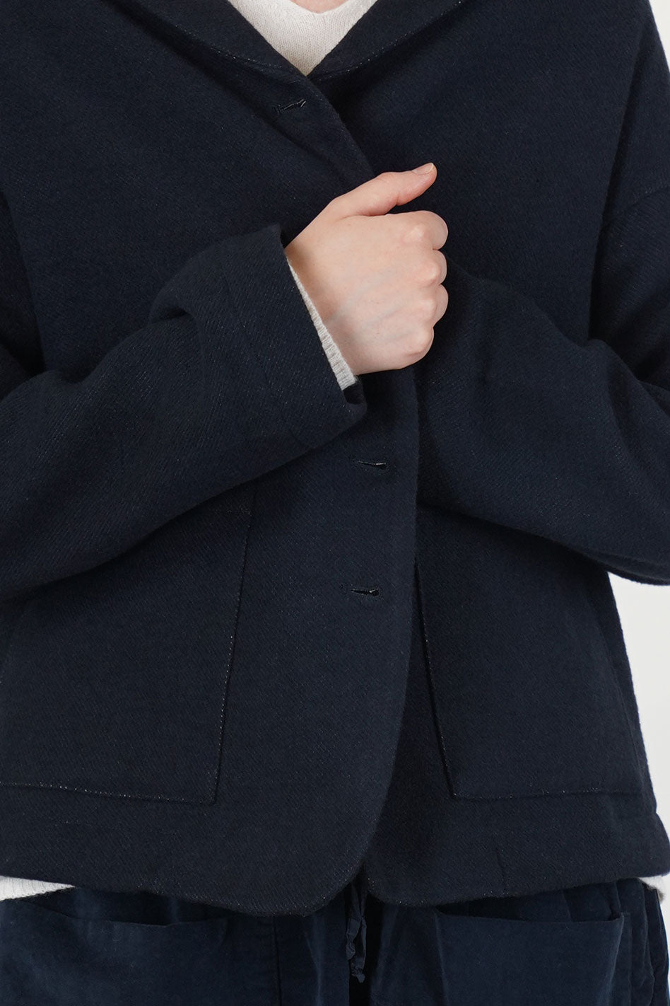 soft loose blazer c navy