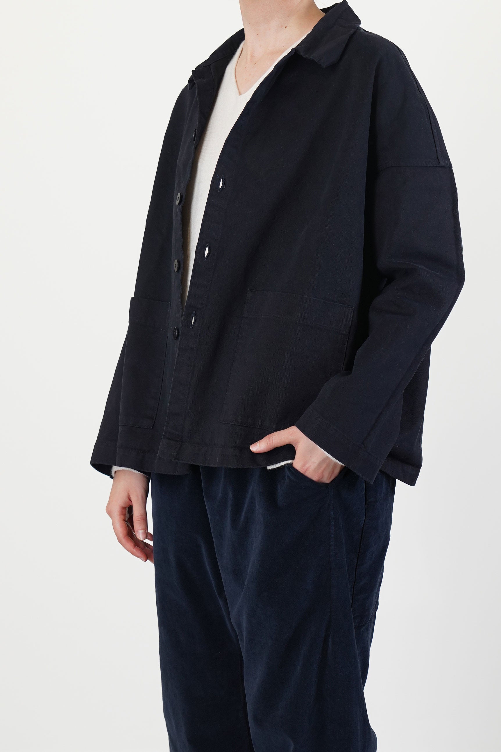 soft loose blazer c navy