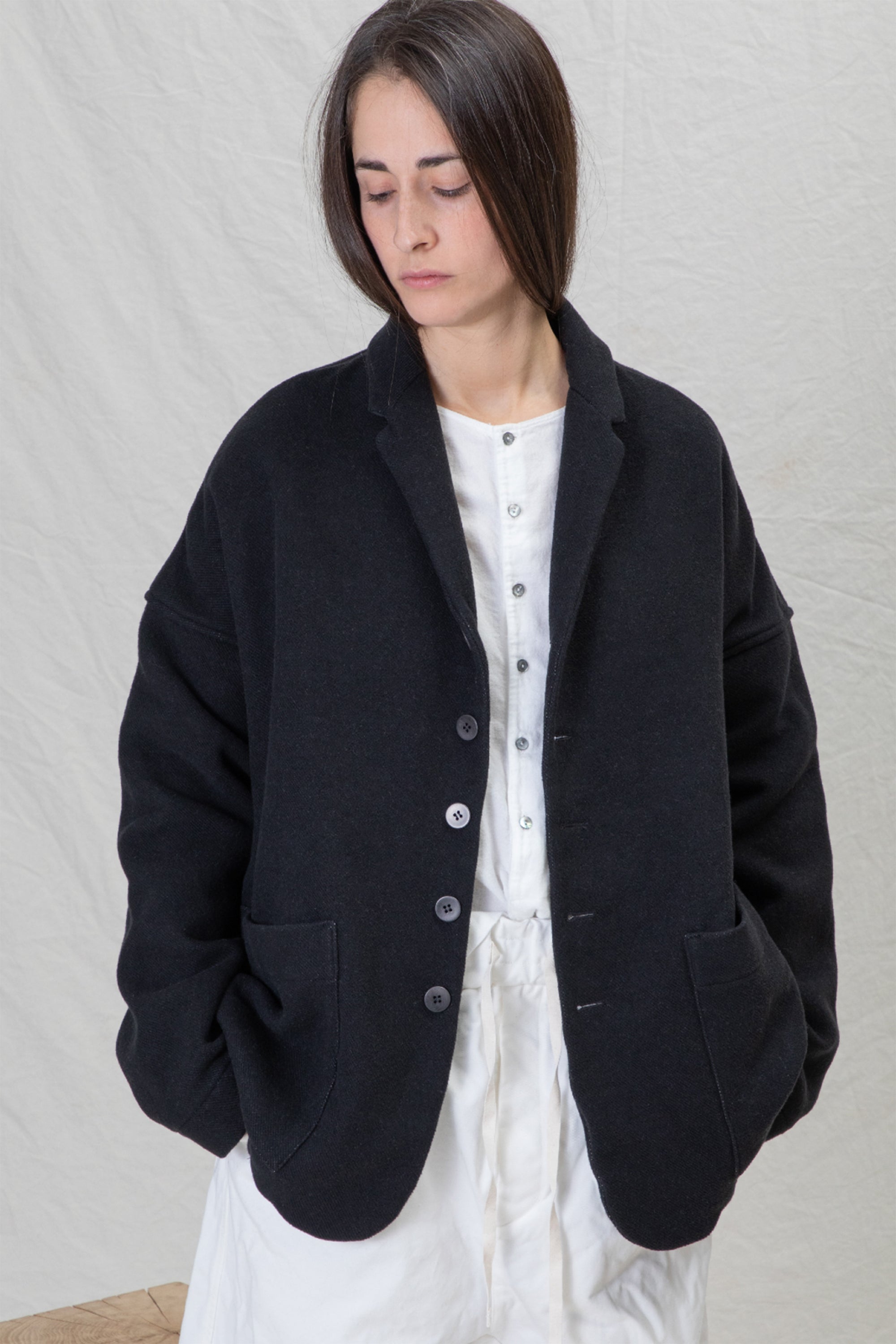 soft unisex blazer c black