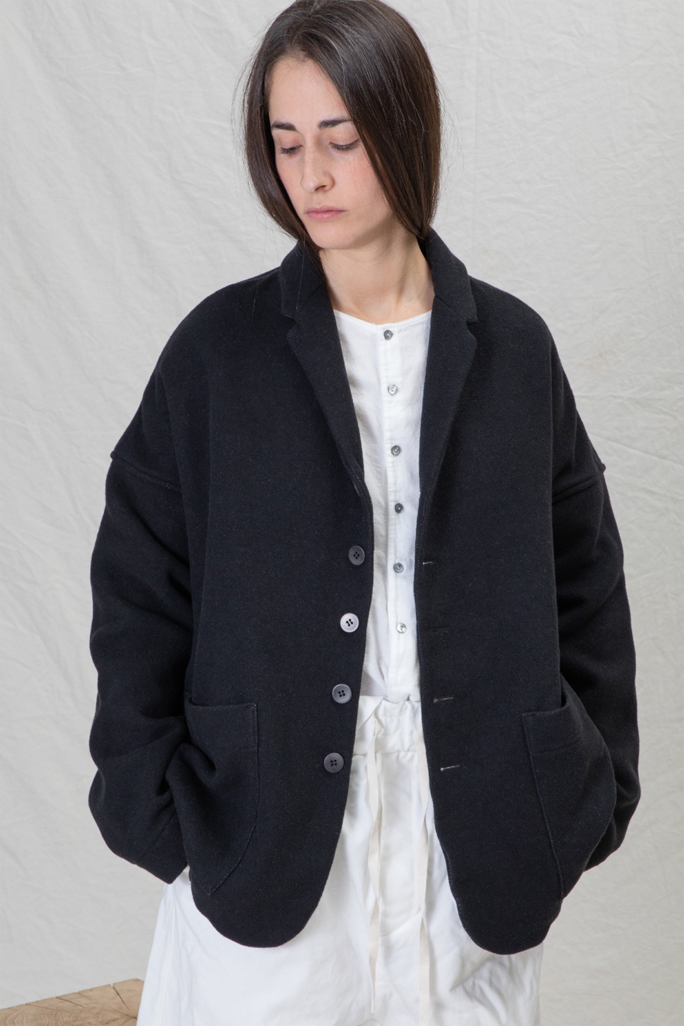 soft unisex blazer c black