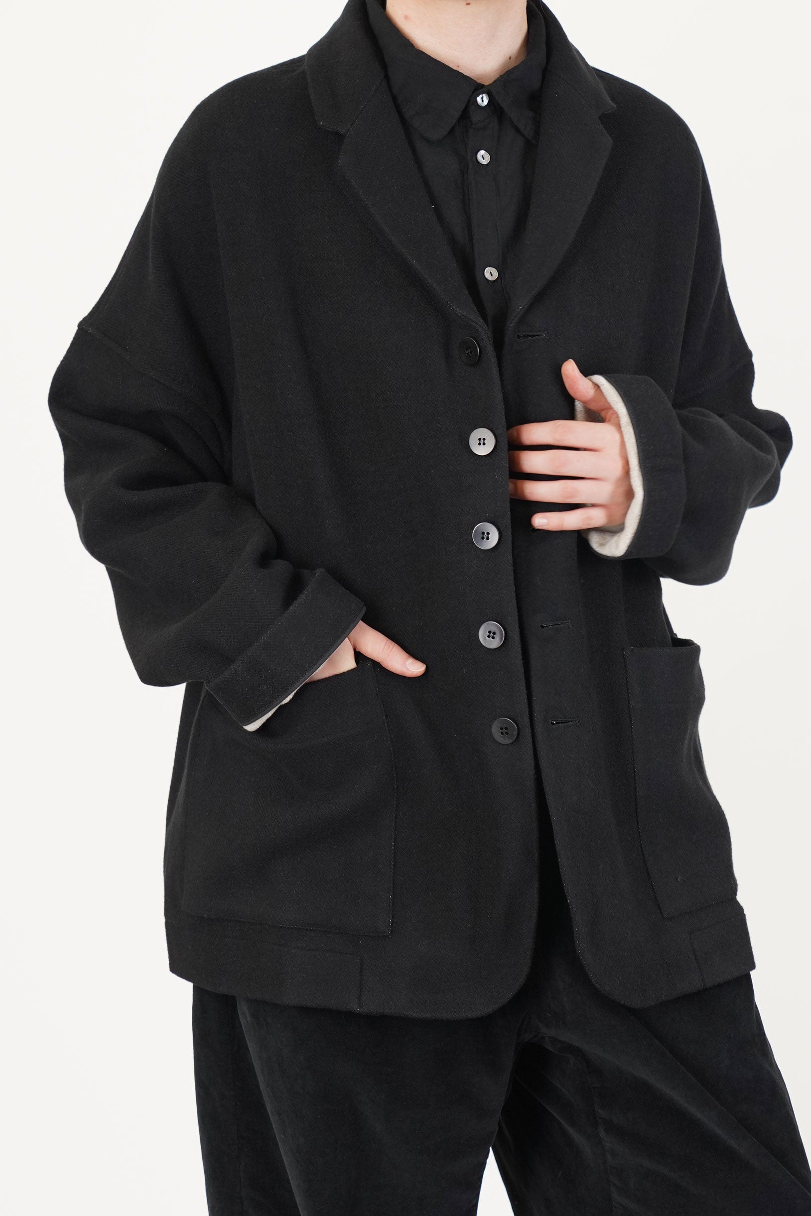 soft unisex blazer c black