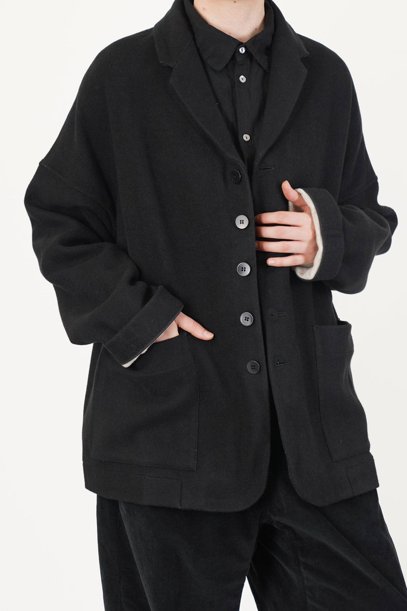soft unisex blazer c black