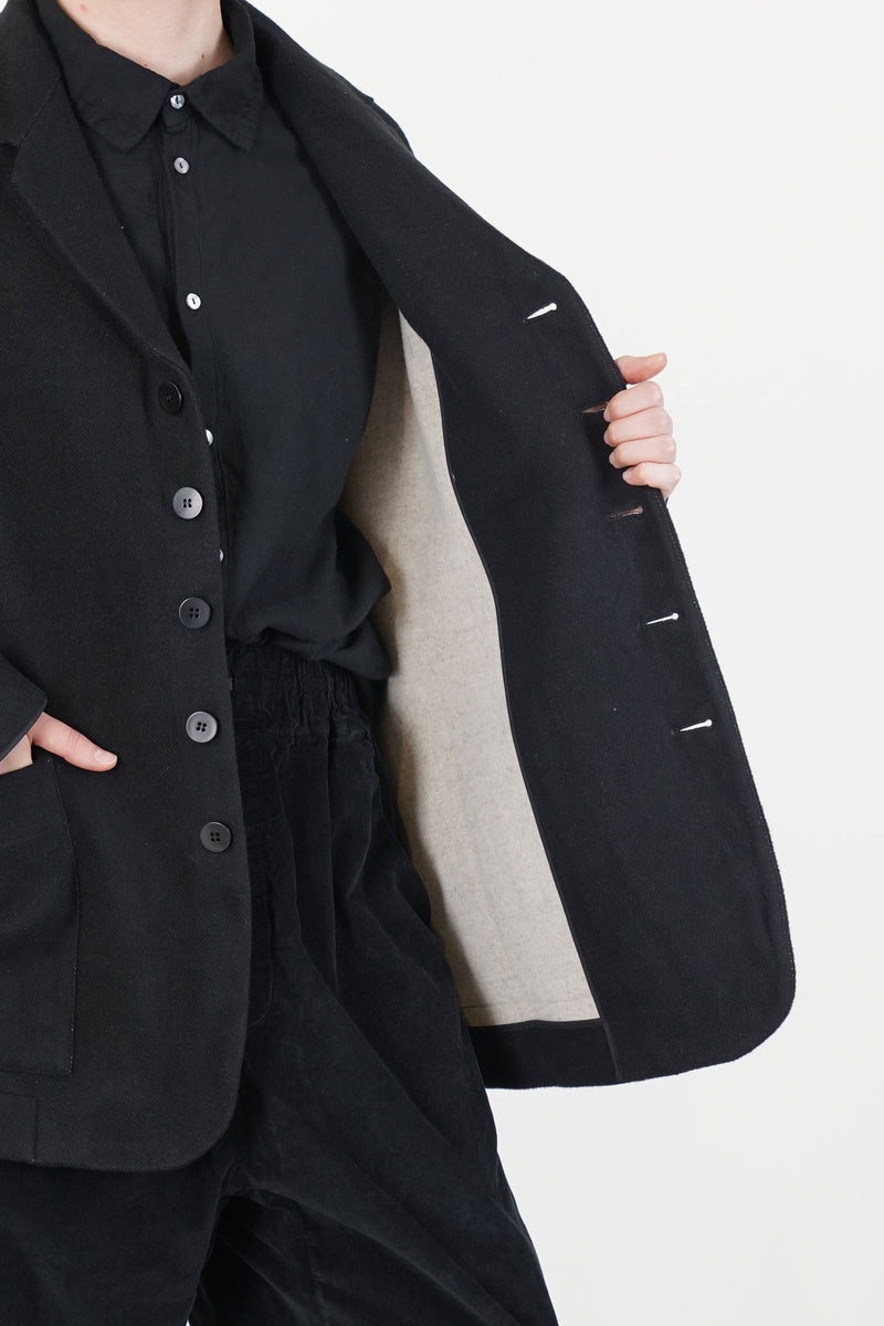 soft unisex blazer c black
