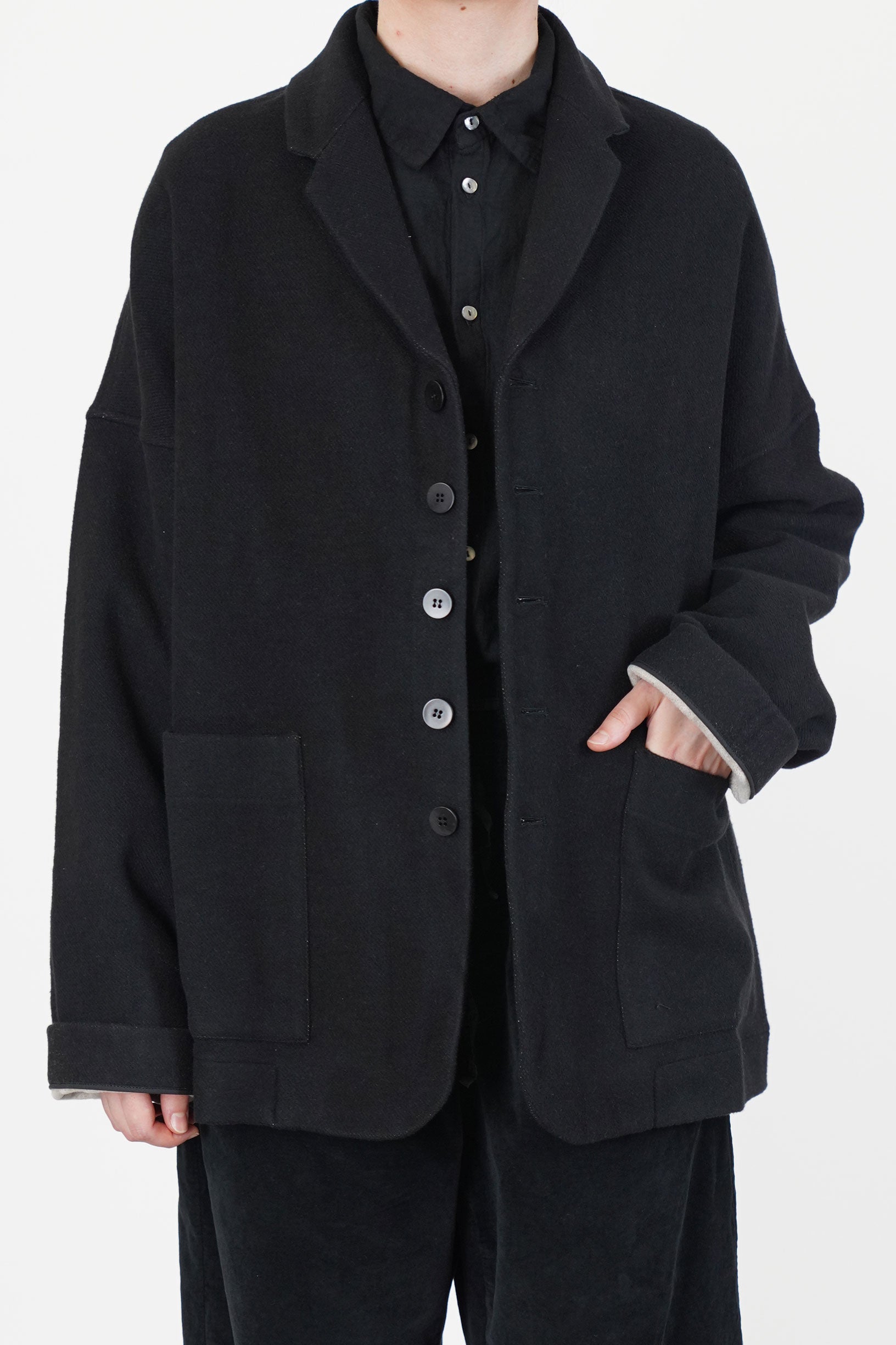 soft unisex blazer c black