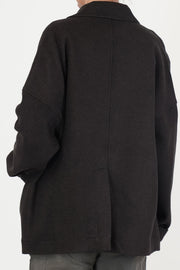 soft unisex blazer c brown