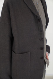 soft unisex blazer c brown