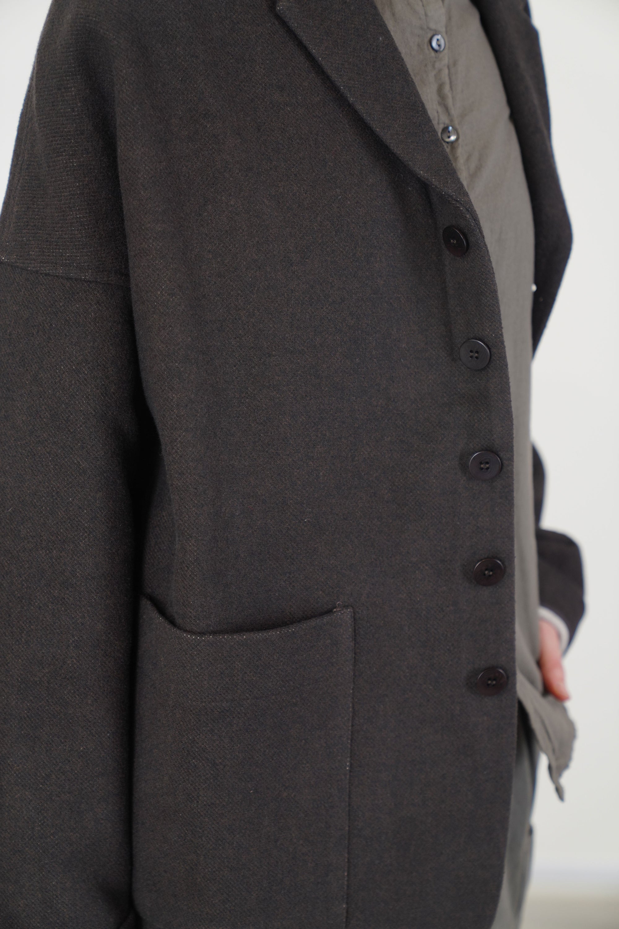 soft unisex blazer c brown