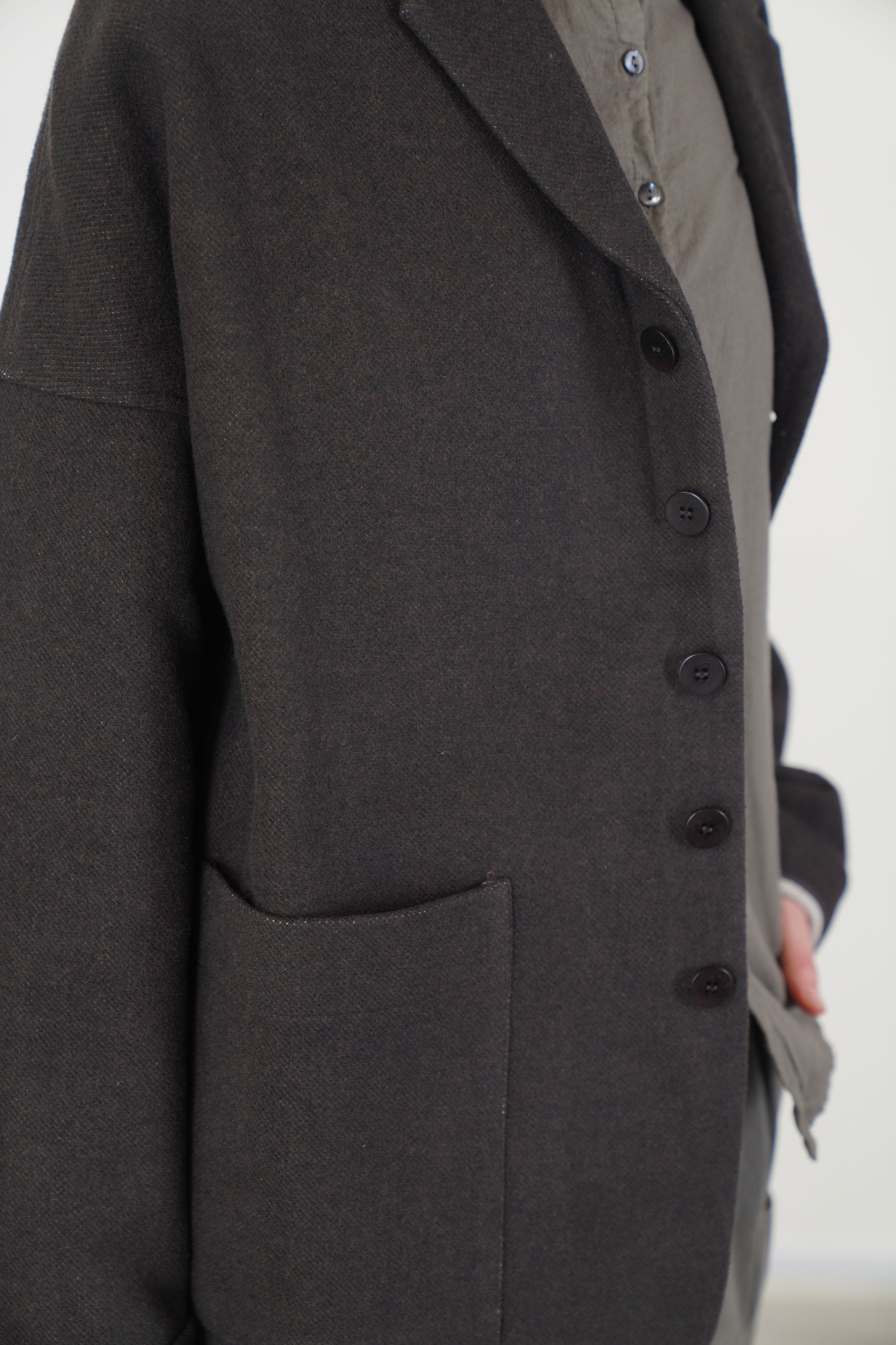soft unisex blazer c brown